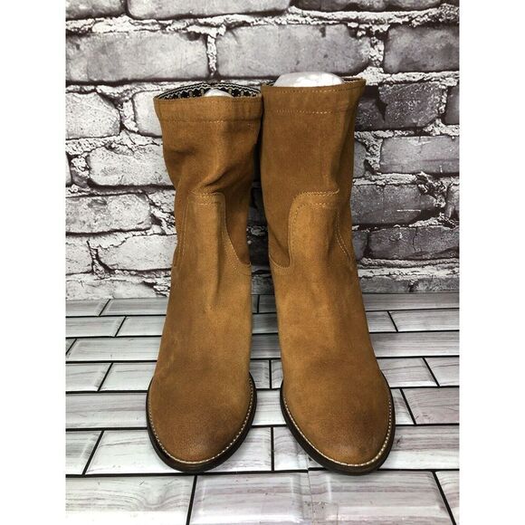 Steve Madden Nalani Brown Suede Leather Western Heel Boots Women Sz 11M US/42EU - Picture 2 of 15